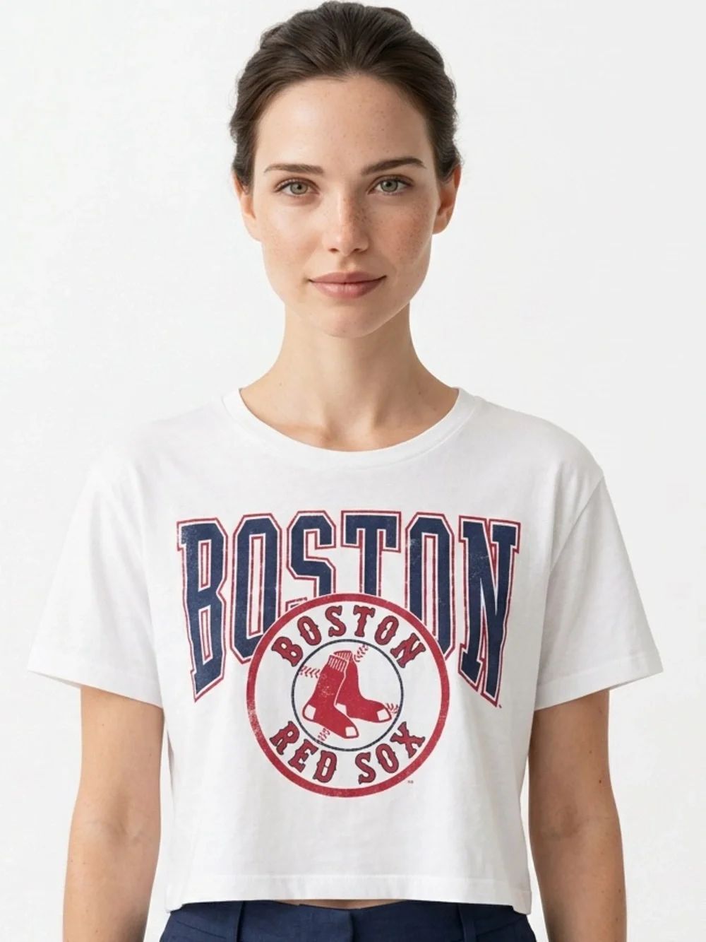 TAILGATE | NEW Boston Red Sox White Cropped Graphic Tee Women’s Size Medium